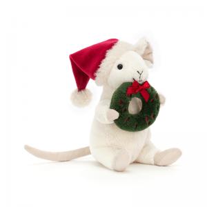 Merry Mouse med julkrans - Jellycat Nallar & Gosedjur