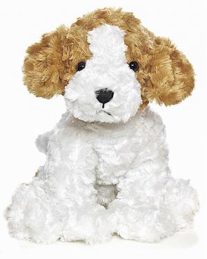 Teddy Hund, vit/brun/svart (40cm) - Teddykompaniet Nallar & Gosedjur