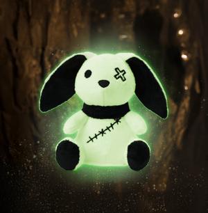 Halloweenmjukis Kanin, självlysande - Teddykompaniet Nallar & Gosedjur