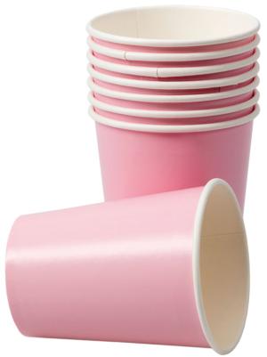 Pappersmuggar, rosa, 8p doppresent