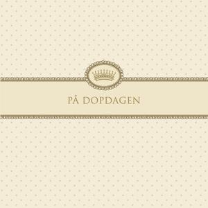 Kort "På Dopdagen"(cremefärgad) doppresent