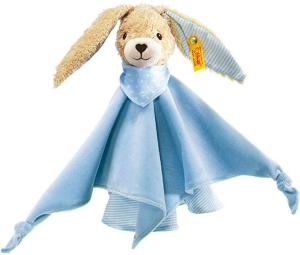 Snuttefilt Hoppel Kanin, blå (ekologisk), 28cm - Steiff nalle Nallar & Gosedjur