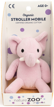 Ekologiskt Hänge Elefant (rosa) - NatureZoo Nallar & Gosedjur