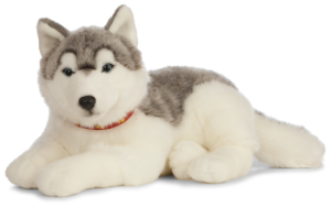 Husky (Stort Mjukisdjur) - Keycraft Living Nature Nallar & Gosedjur